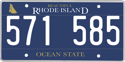 RI license plate 571585