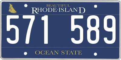 RI license plate 571589