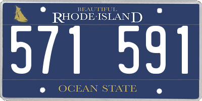 RI license plate 571591