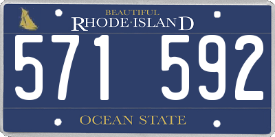 RI license plate 571592