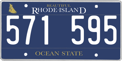 RI license plate 571595