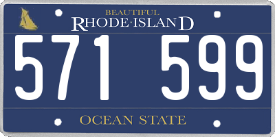 RI license plate 571599