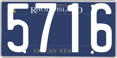 RI license plate 5716