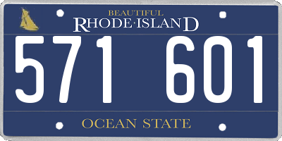 RI license plate 571601