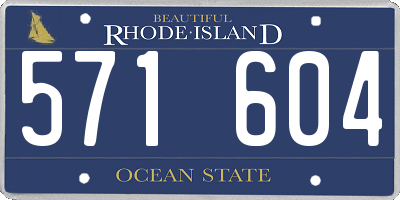 RI license plate 571604