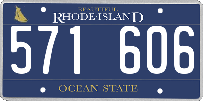RI license plate 571606