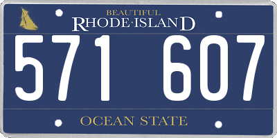 RI license plate 571607
