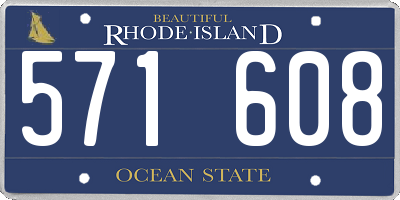RI license plate 571608