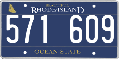 RI license plate 571609