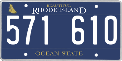 RI license plate 571610