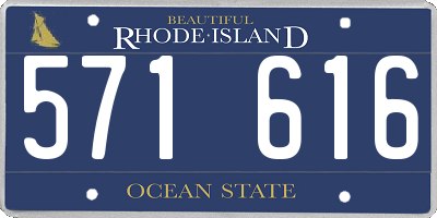 RI license plate 571616