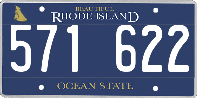 RI license plate 571622
