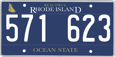 RI license plate 571623