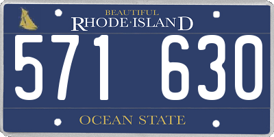 RI license plate 571630