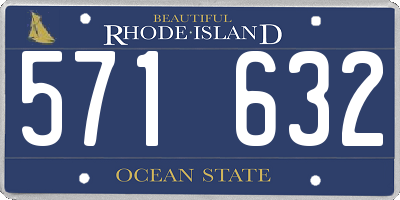 RI license plate 571632