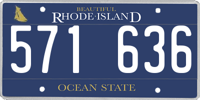 RI license plate 571636