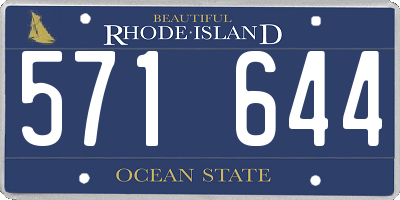 RI license plate 571644