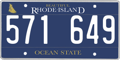 RI license plate 571649