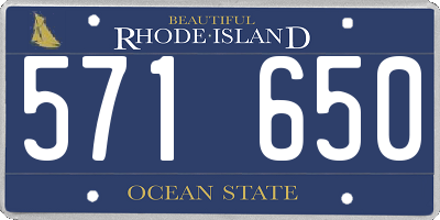 RI license plate 571650