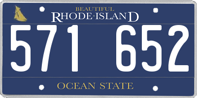 RI license plate 571652