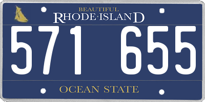 RI license plate 571655