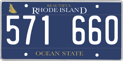 RI license plate 571660