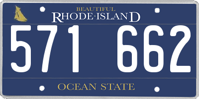 RI license plate 571662
