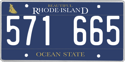 RI license plate 571665