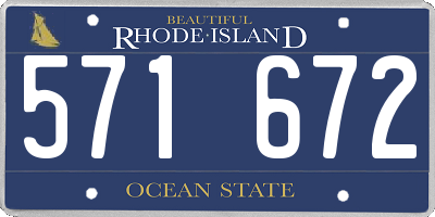 RI license plate 571672