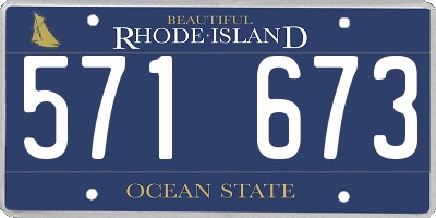 RI license plate 571673