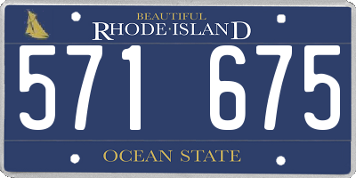 RI license plate 571675