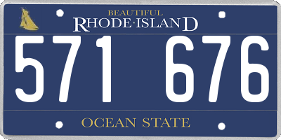 RI license plate 571676