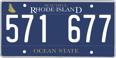 RI license plate 571677