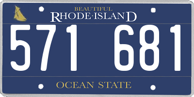 RI license plate 571681