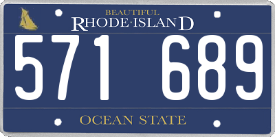 RI license plate 571689