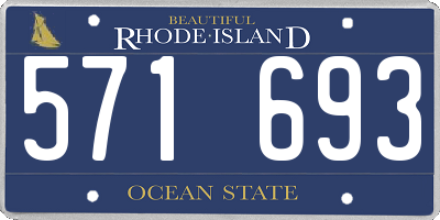 RI license plate 571693