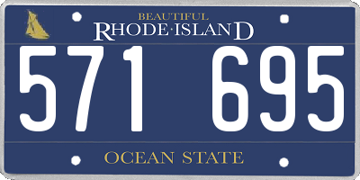 RI license plate 571695