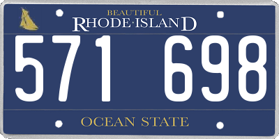 RI license plate 571698