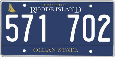 RI license plate 571702