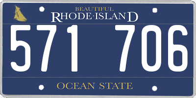 RI license plate 571706