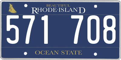 RI license plate 571708