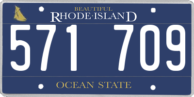 RI license plate 571709
