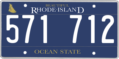 RI license plate 571712