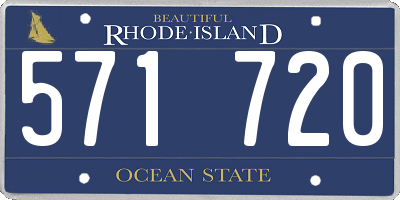 RI license plate 571720