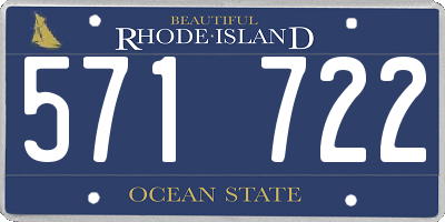RI license plate 571722