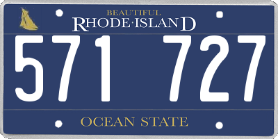 RI license plate 571727