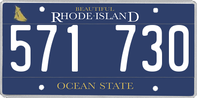 RI license plate 571730