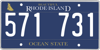 RI license plate 571731