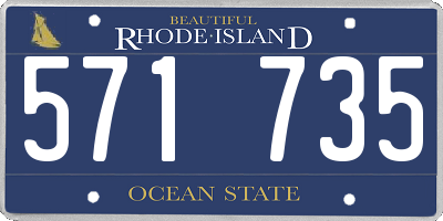 RI license plate 571735