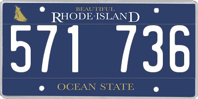 RI license plate 571736